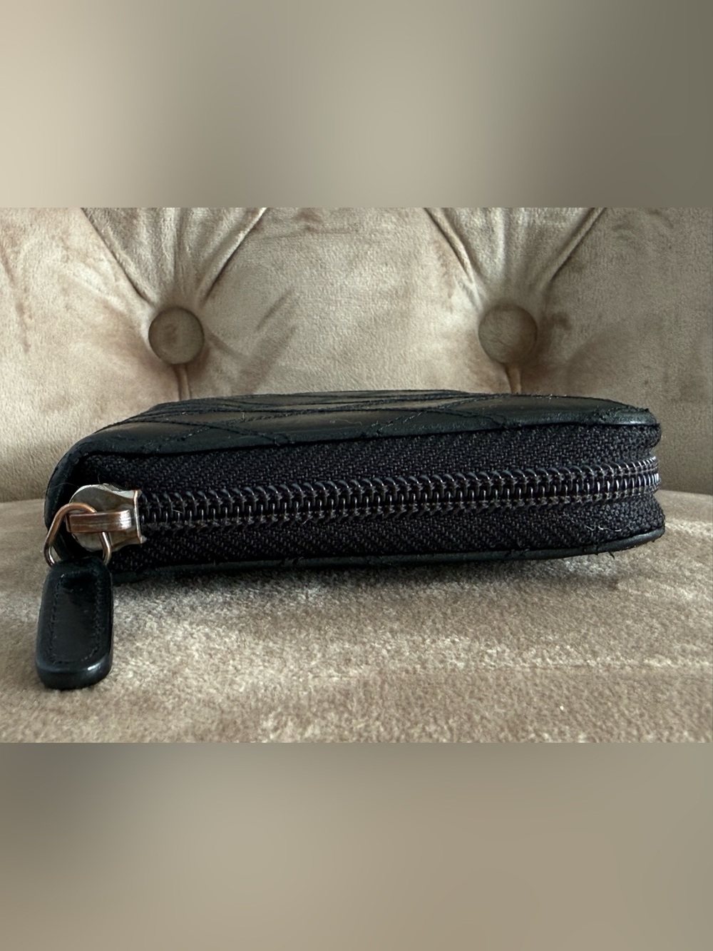 CHANEL Bicolore Quilted CC Logo Lambskin Zip Around Long Wallet - Picture 7 of 12